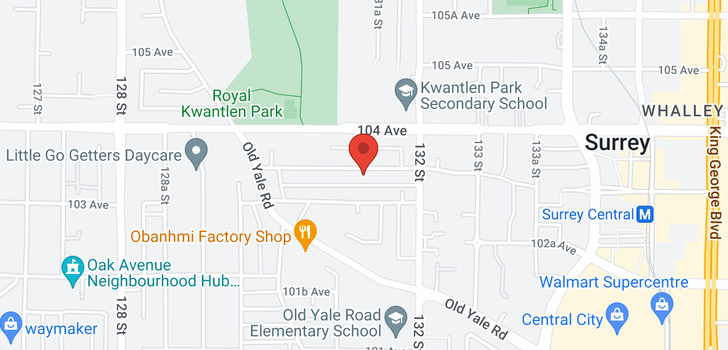 map of 13124 103A AVENUE